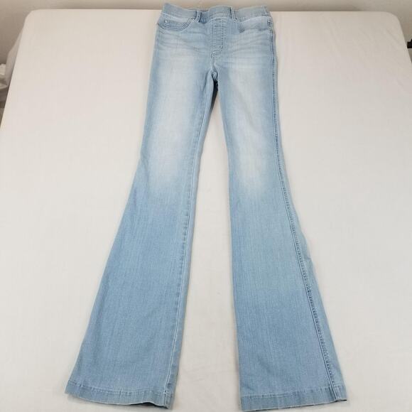 Spanx Jeans Womens Small Tall Light Wash Flare Pull On High Rise Stretch 20348T - Picture 11 of 11